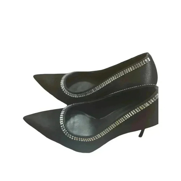 *NWOB* fashion nova Women Black Demi Embellished Heels - Size:10. - Picture 5 of 7